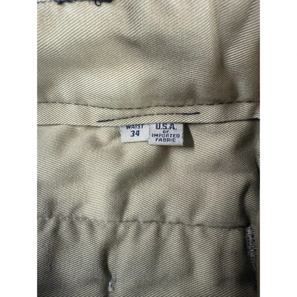 Bills Khakis Corduroy Button Fly Pants Fits Men's 32 Tagged (34) Unhemmed NWT